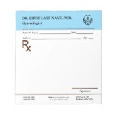 Custom Doctor Prescription Notepad Editable RX Pad Notitieblok (Voorkant)