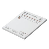 Custom Doctor Prescription Notepad Editable RX Pad Notitieblok (Linkerzijde)