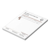 Custom Doctor Prescription Notepad Editable RX Pad Notitieblok (Linkerzijde)