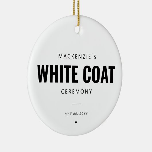 Custom Doctor White Coat Ceremony Afstuderen Keramisch Ornament (Rechts)