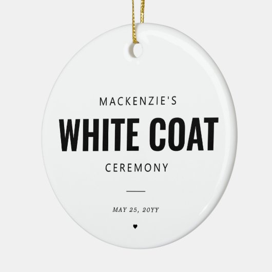 Custom Doctor White Coat Ceremony Afstuderen Keramisch Ornament (Links)