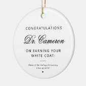 Custom Doctor White Coat Ceremony Gefeliciteerd Keramisch Ornament (Links)