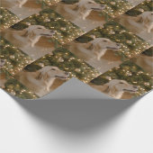 Custom Dog Afbeelding Custom Pet Photo Christmas Cadeaupapier (Hoek)