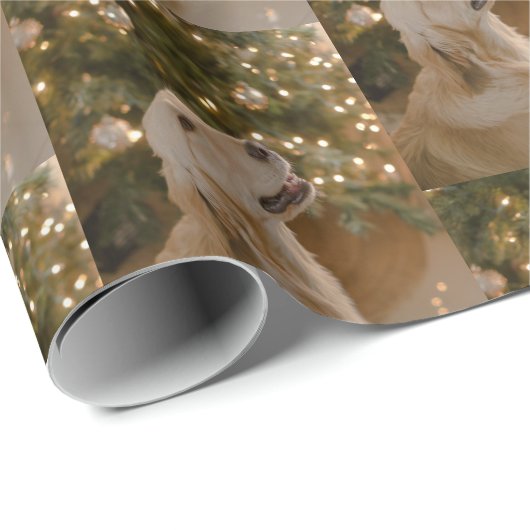Custom Dog Afbeelding Custom Pet Photo Christmas Cadeaupapier (Rol Hoek)
