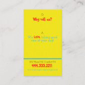 Custom Dog Boarding Happy Dog Photo Kennel Visitekaartje (Achterkant)