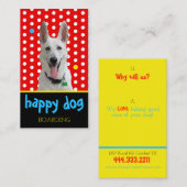 Custom Dog Boarding Happy Dog Photo Kennel Visitekaartje (Voorkant / Achterkant)