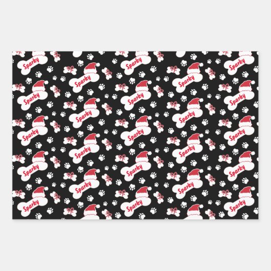 Custom Dog Bone Wrapping Papiervellen Inpakpapier Vel (Voorkant 3)