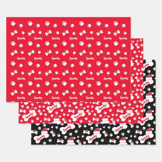 Custom Dog Bone Wrapping Papiervellen Inpakpapier Vel (Set)