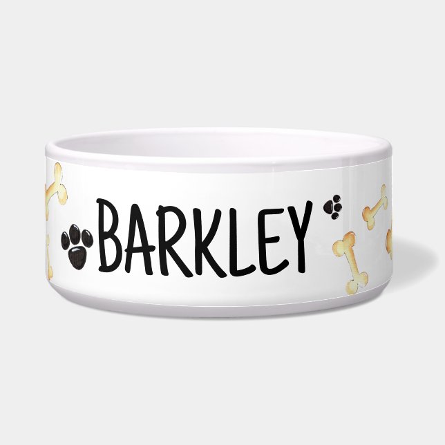 Custom Dog Bowl - Personalized Pet Food Dish Voerbakje (Voorkant)