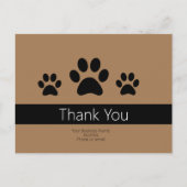 Custom Dog Business Bedankt Opmerkingen Briefkaart (Voorkant)