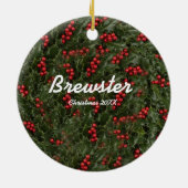 Custom Dog Cat Pet Ornament X-mas - Upload Photo (Achterkant)