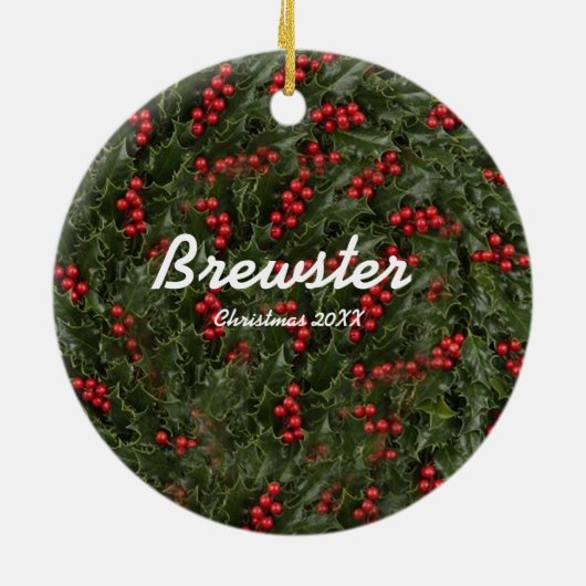 Custom Dog Cat Pet Ornament X-mas - Upload Photo (Achterkant)