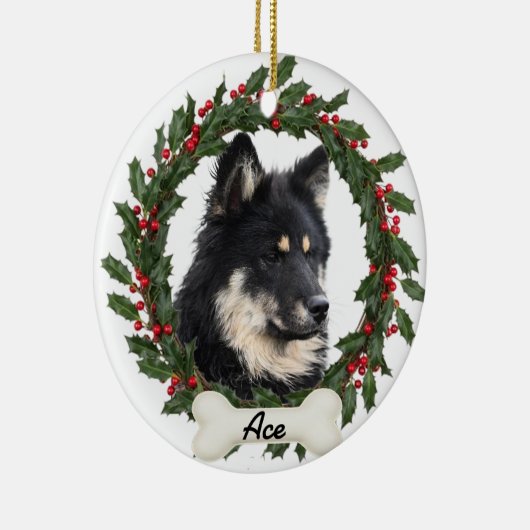Custom Dog Cat Pet Photo Christmas Ornament (Rechts)