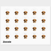 Custom Dog Christmas | Gepersonaliseerde foto van  Ronde Sticker (Vel)