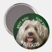 Custom Dog Dad Tibetan Terrier Sleutelhanger Magneet (Voorkant / Achterkant)