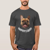 Custom Dog Daddy Dog Gezichtsnaam Hondenliefhebber T-shirt (Voorkant)
