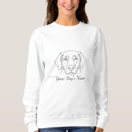 Custom Dog Ear Line Art Sweatshirt | Personalized  (Voorkant)