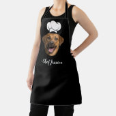 Custom Dog Face & Name Funny Chef Apron Schort (Insitu)