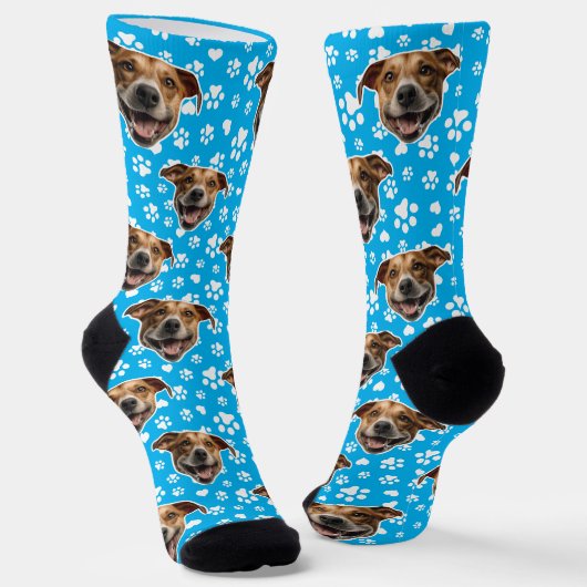 Custom Dog Face Sokken (Gebogen)