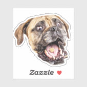Custom Dog Face Vinyl Stickers (Vel)