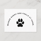 Custom Dog Kennel Business Card  Visitekaartje (Achterkant)