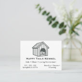Custom Dog Kennel Business Card  Visitekaartje (Staand voorkant)
