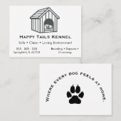 Custom Dog Kennel Business Card  Visitekaartje (Voorkant / Achterkant)
