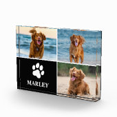 Custom Dog Lover 3 Photo Collage Photo Block Fotoblokken (Rechts)