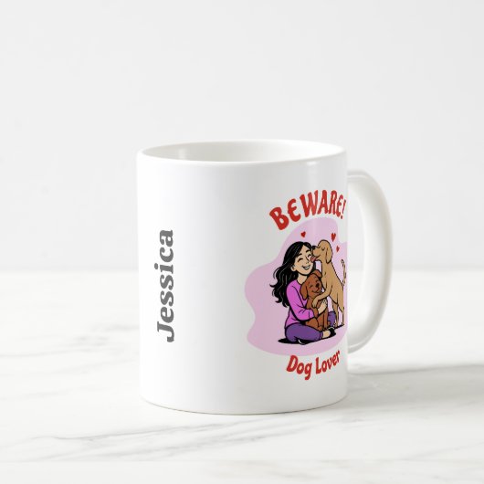 Custom Dog Lover Mug – Personalized Gift Koffiemok (Voorkant rechts)