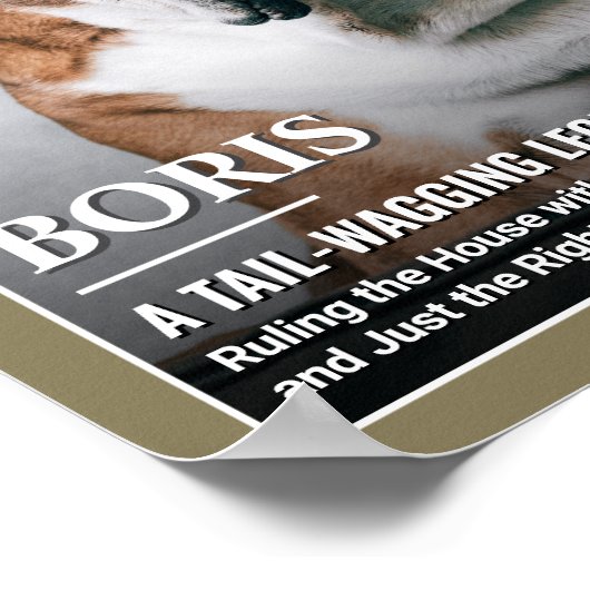 Custom Dog Magazine Cover Template Pet Portrait Poster (Hoek)