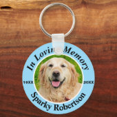 Custom Dog Memorial Blue Sleutelhanger (Voorkant)
