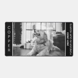 Custom Dog Memorial Forever in onze harten Foto Bureaumat