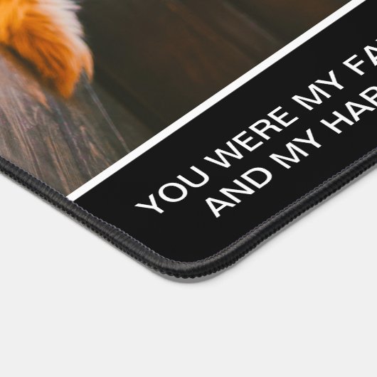 Custom Dog Memorial Foto Bureaumat (Hoek)