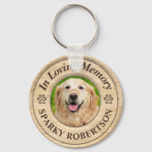 Custom Dog Memorial Keepslag Sleutelhanger (Voorkant)