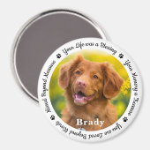 Custom Dog Memorial Photo Fridge Magneet (Voorkant / Achterkant)