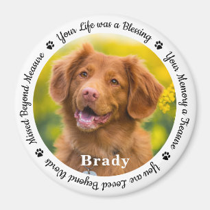 Custom Dog Memorial Photo Fridge Magneet