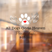 Custom Dog Memorial Raamsticker (Vel 2)