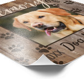 Custom Dog Memorial Rustic Wood look Foto Afdruk (Hoek)
