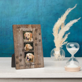 Custom Dog Memorial Rustic Wood look Fotoplaat