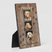 Custom Dog Memorial Rustic Wood look Fotoplaat (Zijkant)