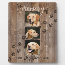 Custom Dog Memorial Rustic Wood look Keepslag