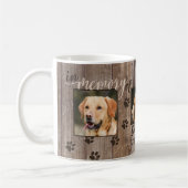 Custom Dog Memorial Rustic Wood look Koffiemok (Links)