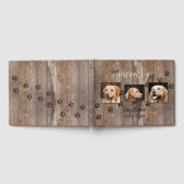 Custom Dog Memorial Rustic Wood Look Remembrance Gastenboek (Volledig)