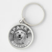 Custom Dog Memorial Silver Sleutelhanger (Voorkant)
