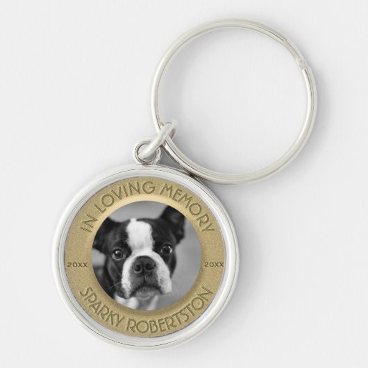 Custom Dog Memorial Sleutelhanger (Voorkant)