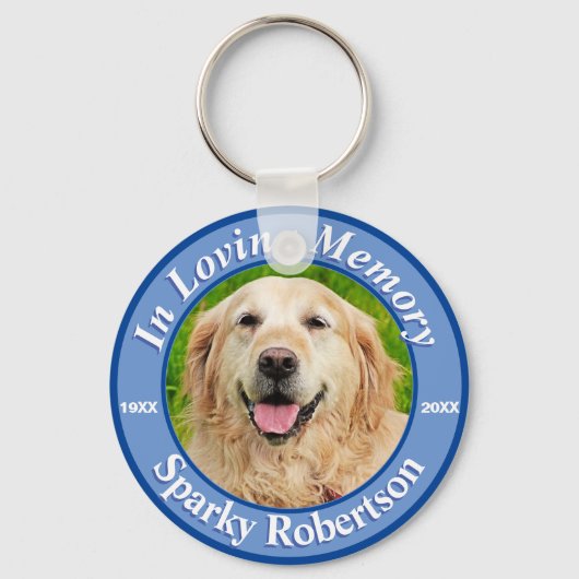 Custom Dog Memorial Sleutelhanger (Voorkant)