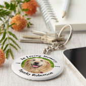 Custom Dog Memorial Sleutelhanger (Zijkant)