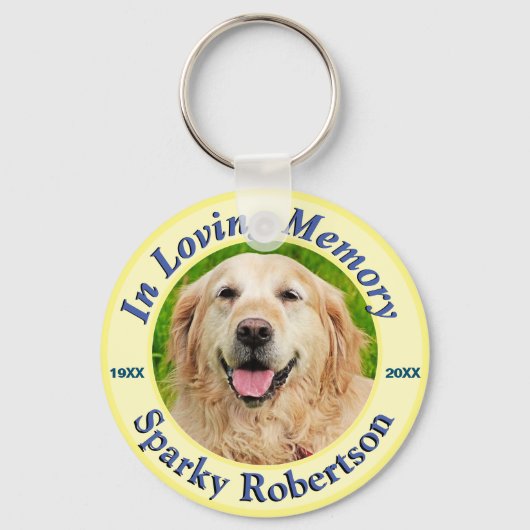 Custom Dog Memorial Sleutelhanger (Voorkant)