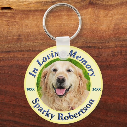 Custom Dog Memorial Sleutelhanger (Voorkant)