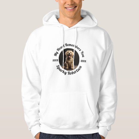 Custom Dog Memory & Remembrance Design Hoodie (Voorkant)